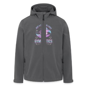 Just a girl who loves gymnastics - Recycelte Männer Softshell-Jacke von Stanley/Stella - Anthrazit - Vorne - AI Model Male 185 light (185cm)