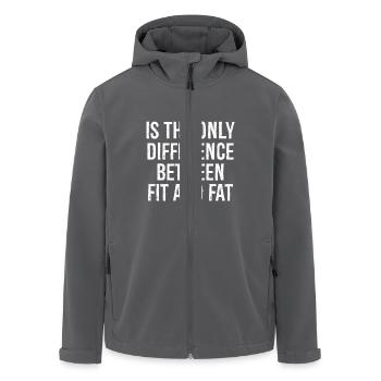 I ist der einzige Unterschied zwischen fit und dick - Recycelte Männer Softshell-Jacke von Stanley/Stella - Anthrazit - Vorne - AI Model Male 185 light (185cm)