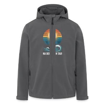 Leuchtturm Abenteuer Na Denn Man Tau - Recycelte Männer Softshell-Jacke von Stanley/Stella - Anthrazit - Vorne - AI Model Male 185 light (185cm)