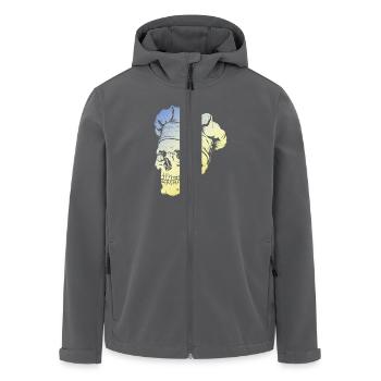 Chefkoch Skull - Recycelte Männer Softshell-Jacke von Stanley/Stella - Anthrazit - Vorne - AI Model Male 185 light (185cm)