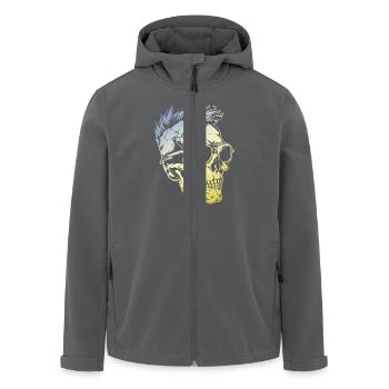 Punker Skull - Recycelte Männer Softshell-Jacke von Stanley/Stella - Anthrazit - Vorne - AI Model Male 185 light (185cm)