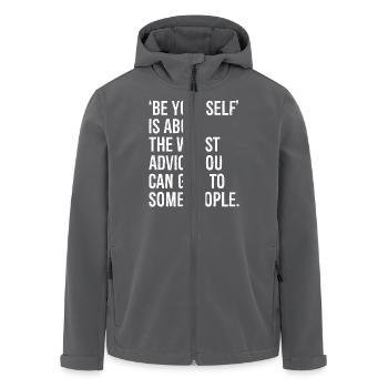 Sei du selbst ist so ziemlich der schlechteste Ratschlag, den du geben kannst - Recycelte Männer Softshell-Jacke von Stanley/Stella - Anthrazit - Vorne - AI Model Male 185 light (185cm)
