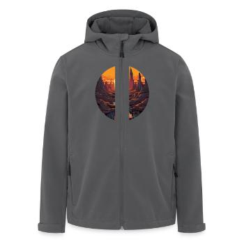 Sonnenuntergang Im Canyon Mit Fluss Und - Recycelte Männer Softshell-Jacke von Stanley/Stella - Anthrazit - Vorne - AI Model Male 185 light (185cm)