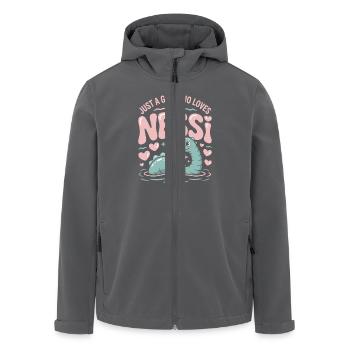 Just a girl who loves Nessi - Recycelte Männer Softshell-Jacke von Stanley/Stella - Anthrazit - Vorne - AI Model Male 185 light (185cm)