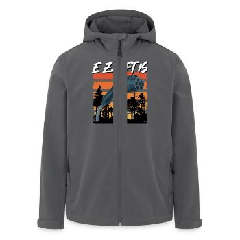 Hybrid Auto E ZAPFT IS Elektroauto Lustig - Recycelte Männer Softshell-Jacke von Stanley/Stella - Anthrazit - Vorne - AI Model Male 185 light (185cm)