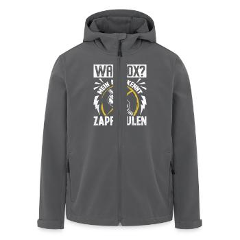 Gas Fahrer WALL BOX MEIN AUTO KENNT ZAPFSÄULEN - Recycelte Männer Softshell-Jacke von Stanley/Stella - Anthrazit - Vorne - AI Model Male 185 light (185cm)