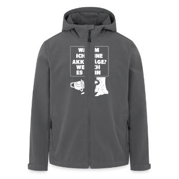 Waldarbeiter Holzfäller Geschenk Bäume fällen - Recycelte Männer Softshell-Jacke von Stanley/Stella - Anthrazit - Vorne - AI Model Male 185 light (185cm)