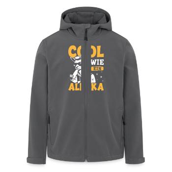 Alpaka Fan COOL WIE EIN ALPAKA Lama Lustig - Recycelte Männer Softshell-Jacke von Stanley/Stella - Anthrazit - Vorne - AI Model Male 185 light (185cm)