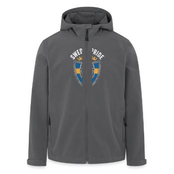 Sweden Pride - Recycelte Männer Softshell-Jacke von Stanley/Stella - Anthrazit - Vorne - AI Model Male 185 light (185cm)
