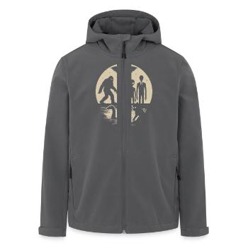 Mystische Kreaturen im Mondschein - Recycelte Männer Softshell-Jacke von Stanley/Stella - Anthrazit - Vorne - AI Model Male 185 light (185cm)