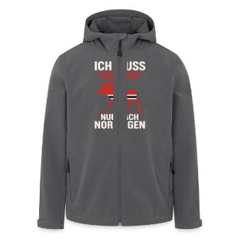 Ich Muss Gar Nix Nur Nach Norwegen - Recycelte Männer Softshell-Jacke von Stanley/Stella - Anthrazit - Vorne - AI Model Male 185 light (185cm)