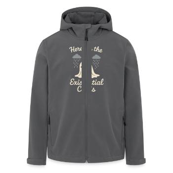 Sad Ghost Ghost Humor Angst Angst Ghost Psychische - Recycelte Männer Softshell-Jacke von Stanley/Stella - Anthrazit - Vorne - AI Model Male 185 light (185cm)