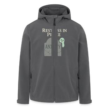 Sad Ghost Ghost Humor Angst Angst Ghost Psychische - Recycelte Männer Softshell-Jacke von Stanley/Stella - Anthrazit - Vorne - AI Model Male 185 light (185cm)