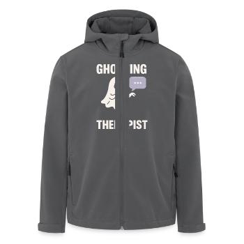 Sad Ghost Ghost Humor Angst Angst Ghost Psychische - Recycelte Männer Softshell-Jacke von Stanley/Stella - Anthrazit - Vorne - AI Model Male 185 light (185cm)