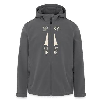 Sad Ghost Ghost Humor Angst Angst Ghost Psychische - Recycelte Männer Softshell-Jacke von Stanley/Stella - Anthrazit - Vorne - AI Model Male 185 light (185cm)