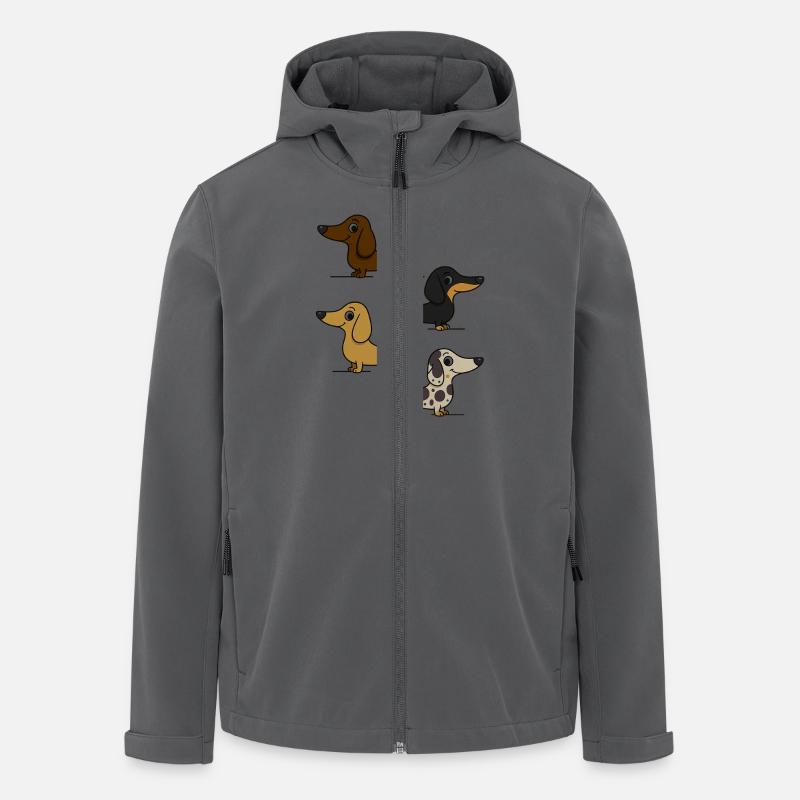 Teckels - Veste softshell homme en polyester recyclé Stanley/Stella - charbon