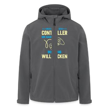 Zocken Gamer Gaming Zocker Controller Videospiele - Recycelte Männer Softshell-Jacke von Stanley/Stella - Anthrazit - Vorne - AI Model Male 185 light (185cm)