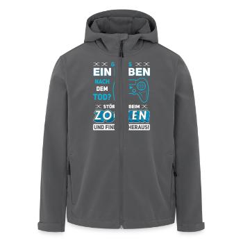 Zocken Gamer Gaming Zocker Controller Videospiele - Recycelte Männer Softshell-Jacke von Stanley/Stella - Anthrazit - Vorne - AI Model Male 185 light (185cm)