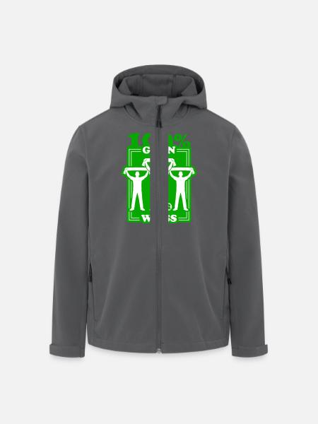 Grün Weiss Fussball - Recycelte Männer Softshell-Jacke von Stanley/Stella - Anthrazit