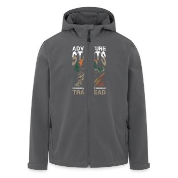 Abenteuer Beginnt Am Trailhead Offroad - Recycelte Männer Softshell-Jacke von Stanley/Stella - Anthrazit - Vorne - AI Model Male 185 light (185cm)