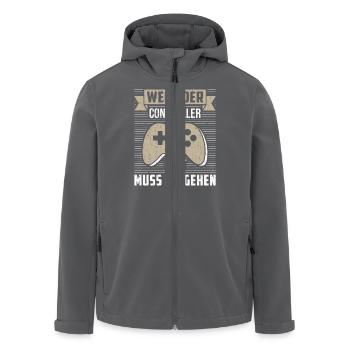 Zocken Gamer Gaming Zocker Controller Videospiele - Recycelte Männer Softshell-Jacke von Stanley/Stella - Anthrazit - Vorne - AI Model Male 185 light (185cm)