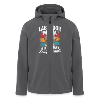 Labrador Mama Mama, Legendärer Snack-Dealer - Recycelte Männer Softshell-Jacke von Stanley/Stella - Anthrazit - Vorne - AI Model Male 185 light (185cm)