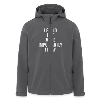 Ich grinde, aber noch wichtiger ist, ich bete - Recycelte Männer Softshell-Jacke von Stanley/Stella - Anthrazit - Vorne - AI Model Male 185 light (185cm)