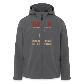 Gen X Die Coole Generation - Recycelte Männer Softshell-Jacke von Stanley/Stella - Anthrazit - Vorne - AI Model Male 185 light (185cm)