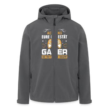 Zocken Gamer Gaming Zocker Controller Videospiele - Recycelte Männer Softshell-Jacke von Stanley/Stella - Anthrazit - Vorne - AI Model Male 185 light (185cm)