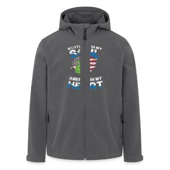 Schottland In Meiner Seele Amerika In Meinem - Recycelte Männer Softshell-Jacke von Stanley/Stella - Anthrazit - Vorne - AI Model Male 185 light (185cm)