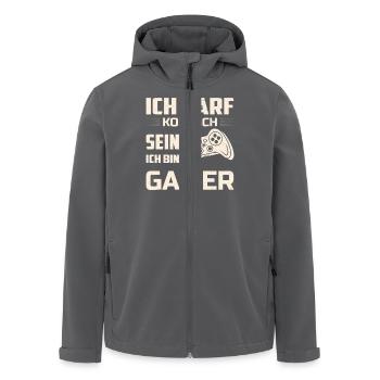 Zocken Gamer Gaming Zocker Controller Videospiele - Recycelte Männer Softshell-Jacke von Stanley/Stella - Anthrazit - Vorne - AI Model Male 185 light (185cm)