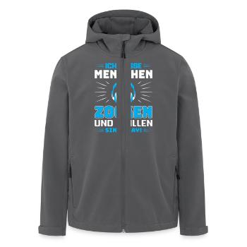 Zocken Gamer Gaming Zocker Controller Videospiele - Recycelte Männer Softshell-Jacke von Stanley/Stella - Anthrazit - Vorne - AI Model Male 185 light (185cm)