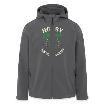 Hobbygärtner Aus Leidenschaft Pflanze - Recycelte Männer Softshell-Jacke von Stanley/Stella - Anthrazit - Vorne - AI Model Male 185 light (185cm)