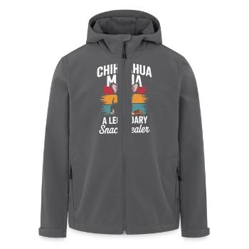 Chihuahua Mama, Legendärer Snack-Dealer - Recycelte Männer Softshell-Jacke von Stanley/Stella - Anthrazit - Vorne - AI Model Male 185 light (185cm)