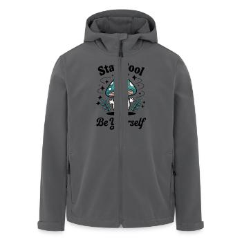 SEI DU SELBST - Recycelte Männer Softshell-Jacke von Stanley/Stella - Anthrazit - Vorne - AI Model Male 185 light (185cm)