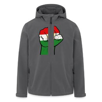 faust kurdistan - Recycelte Männer Softshell-Jacke von Stanley/Stella - Anthrazit - Vorne - AI Model Male 185 light (185cm)