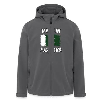 Made in Pakistan - Recycelte Männer Softshell-Jacke von Stanley/Stella - Anthrazit - Vorne - AI Model Male 185 light (185cm)