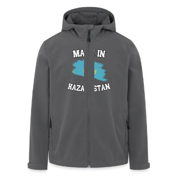 Made in Kasazkhstan - Recycelte Männer Softshell-Jacke von Stanley/Stella - Anthrazit - Vorne - AI Model Male 185 light (185cm)