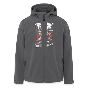 Yorkshire Mama, Legendärer Snack-Dealer - Recycelte Männer Softshell-Jacke von Stanley/Stella - Anthrazit - Vorne - AI Model Male 185 light (185cm)