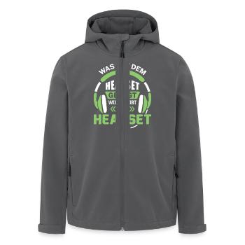 Zocken Gamer Gaming Zocker Controller Videospiele - Recycelte Männer Softshell-Jacke von Stanley/Stella - Anthrazit - Vorne - AI Model Male 185 light (185cm)