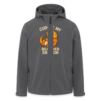 Kuschel Mit Bartagame Motiv - Recycelte Männer Softshell-Jacke von Stanley/Stella - Anthrazit - Vorne - AI Model Male 185 light (185cm)