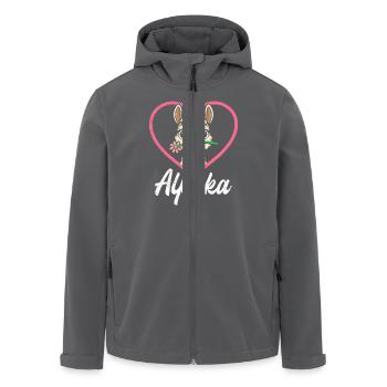 Alpaka Fan Lama Liebe ALPAKA Lustiges - Recycelte Männer Softshell-Jacke von Stanley/Stella - Anthrazit - Vorne - AI Model Male 185 light (185cm)