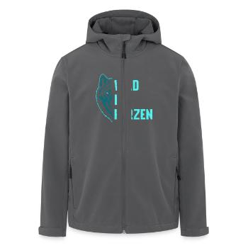 Wolf Spirit WILD IM HERZEN Wölfe Lustiges - Recycelte Männer Softshell-Jacke von Stanley/Stella - Anthrazit - Vorne - AI Model Male 185 light (185cm)