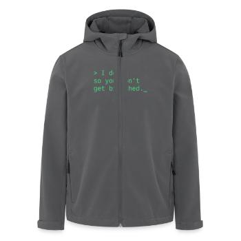Cybersecurity Info Sec White Hat Hacker Ethical - Recycelte Männer Softshell-Jacke von Stanley/Stella - Anthrazit - Vorne - AI Model Male 185 light (185cm)
