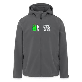 Cybersecurity Info Sec White Hat Hacker Ethical - Recycelte Männer Softshell-Jacke von Stanley/Stella - Anthrazit - Vorne - AI Model Male 185 light (185cm)