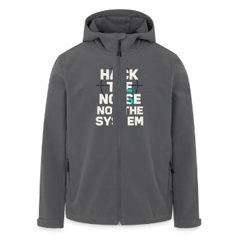Cybersecurity Info Sec White Hat Hacker Ethical - Recycelte Männer Softshell-Jacke von Stanley/Stella - Anthrazit - Vorne - AI Model Male 185 light (185cm)