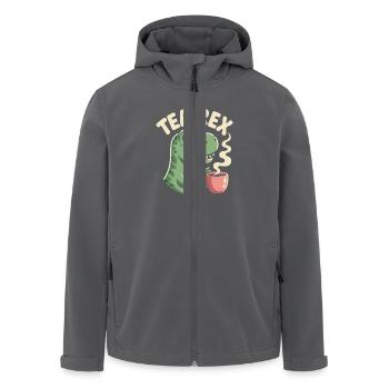 Lustiges Tee Design mit Tea rex - Recycelte Männer Softshell-Jacke von Stanley/Stella - Anthrazit - Vorne - AI Model Male 185 light (185cm)
