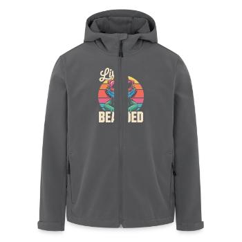 Live Bearded! Bartagame Reptil Terraristik - Recycelte Männer Softshell-Jacke von Stanley/Stella - Anthrazit - Vorne - AI Model Male 185 light (185cm)