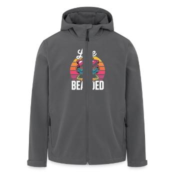 Live Bearded! Bartagame Reptil Terraristik - Recycelte Männer Softshell-Jacke von Stanley/Stella - Anthrazit - Vorne - AI Model Male 185 light (185cm)