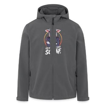 Cooles Schaf Mit Sonnenbrille Und Lederjacke - Recycelte Männer Softshell-Jacke von Stanley/Stella - Anthrazit - Vorne - AI Model Male 185 light (185cm)